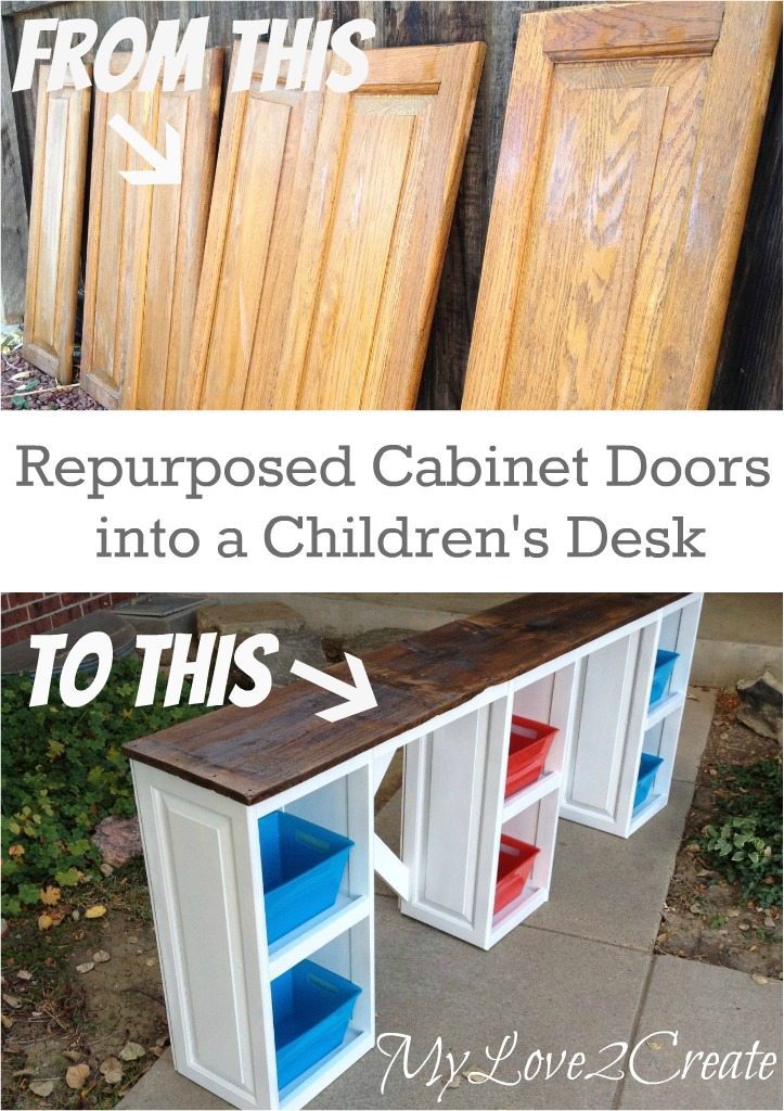 Cabinet Doors into Children's Desk from My Love 2 Create