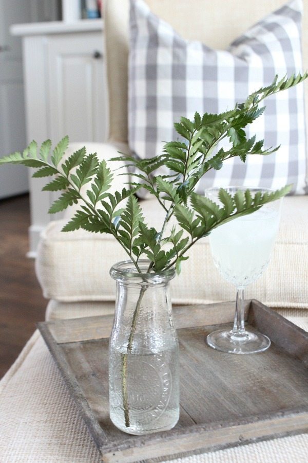 Dollar store jars used as vintage style vase