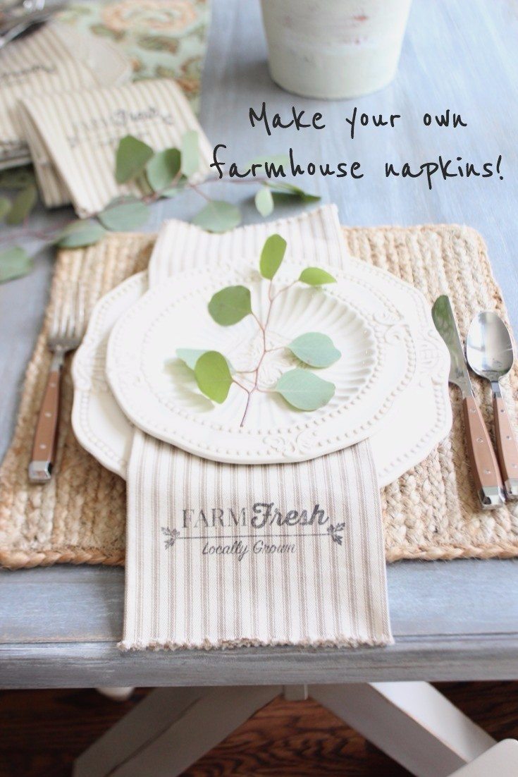Make your own farmhouse napkins