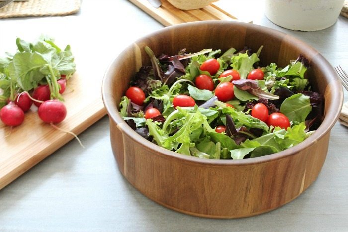 Natural wood salad bowl from Better Homes and Gardens at Walmart