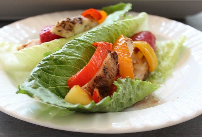 Lettuce wrapped chicken recipe - sweet and spicy