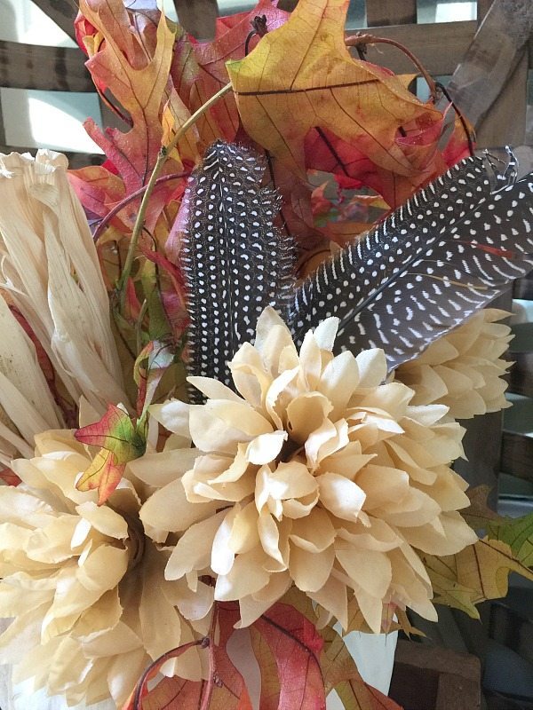 Love adding feathers to fall decor