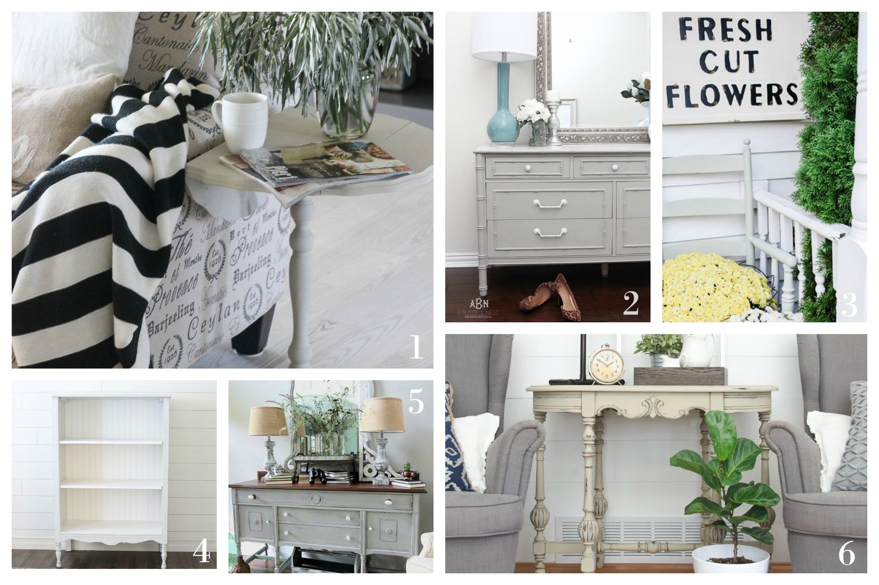 Maison Blanche Paint Company Vintage Painted Furniture Makeovers - Projects and Ideas