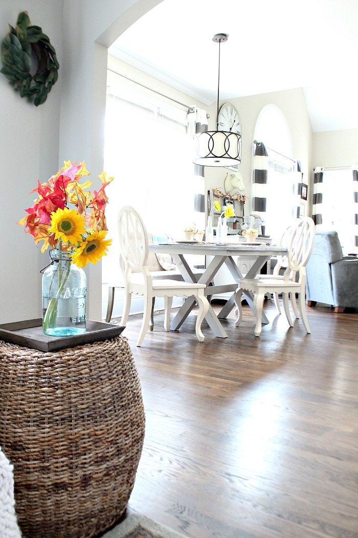 simple-fall-decor-neutrals-with-sunflowers-and-white-pumpkins-at-refresh-restyle