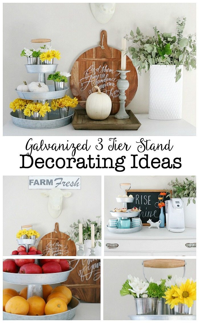 Farmhouse Style Three Tier Stand