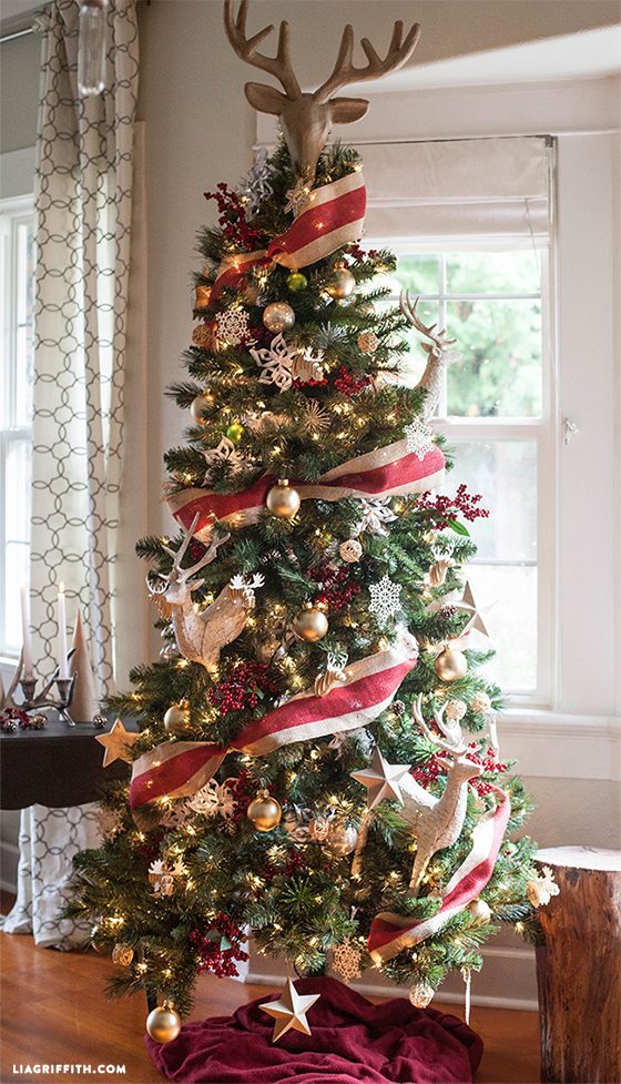 Lia Griffith, Gold and Silver Christmas Tree Ideas via Refresh Restyle