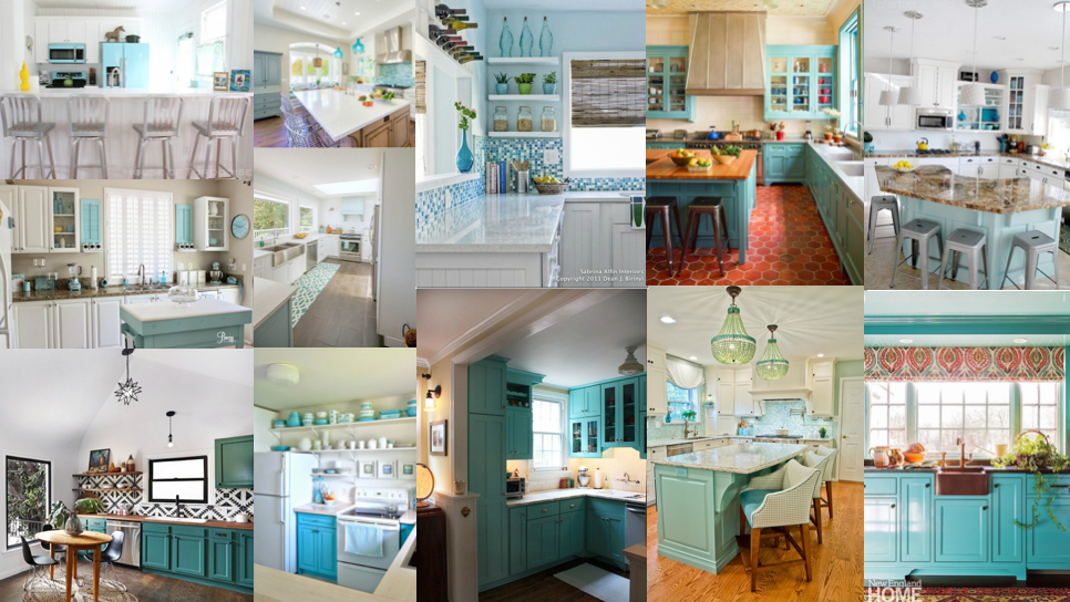 A Little Turquoise and Aqua Kitchen Inspiration - Addicted 2