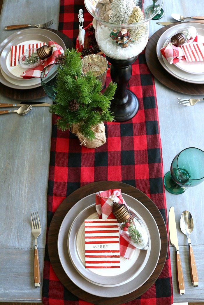 Farmhouse Christmas Tablescape Refresh Restyle