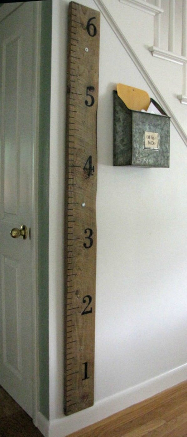 Rustic Wall Ruler, Rustic Home Decor Ideas via Refresh Restyle