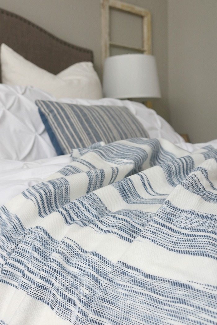 Great throw - indigo blue is perfect for the bedroom