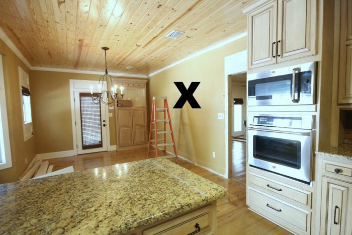 Kitchen wall - removing to make a more open space at the Alabama Farmhouse