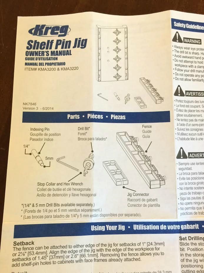 Repurposed a cabinet and add shelves with the Kreg shelf pin jig