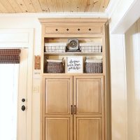 Small mudroom cabinet idea repurposed with the Kreg Pin jig
