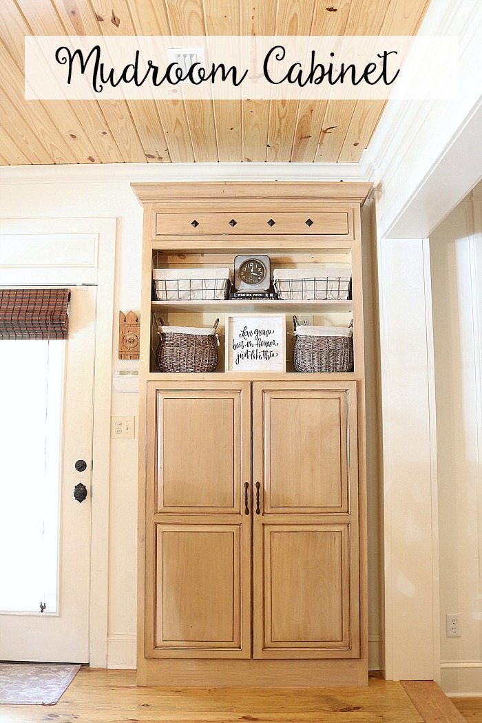 Small mudroom cabinet idea repurposed with the Kreg Pin jig