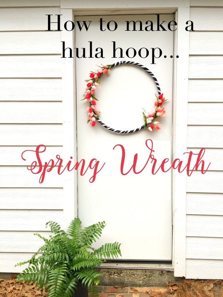 How to make this hula hoop spring wreath