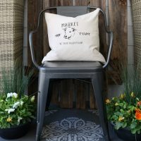Make this quick and easy farmhouse pillow cover