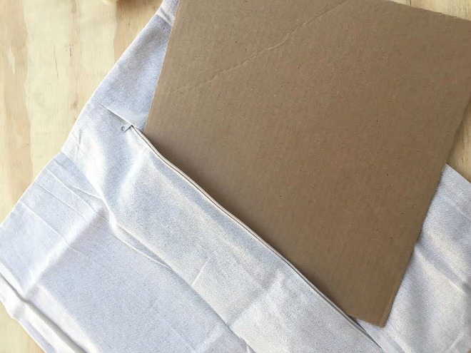 Use a piece of cardboard when stenciling to protect your project