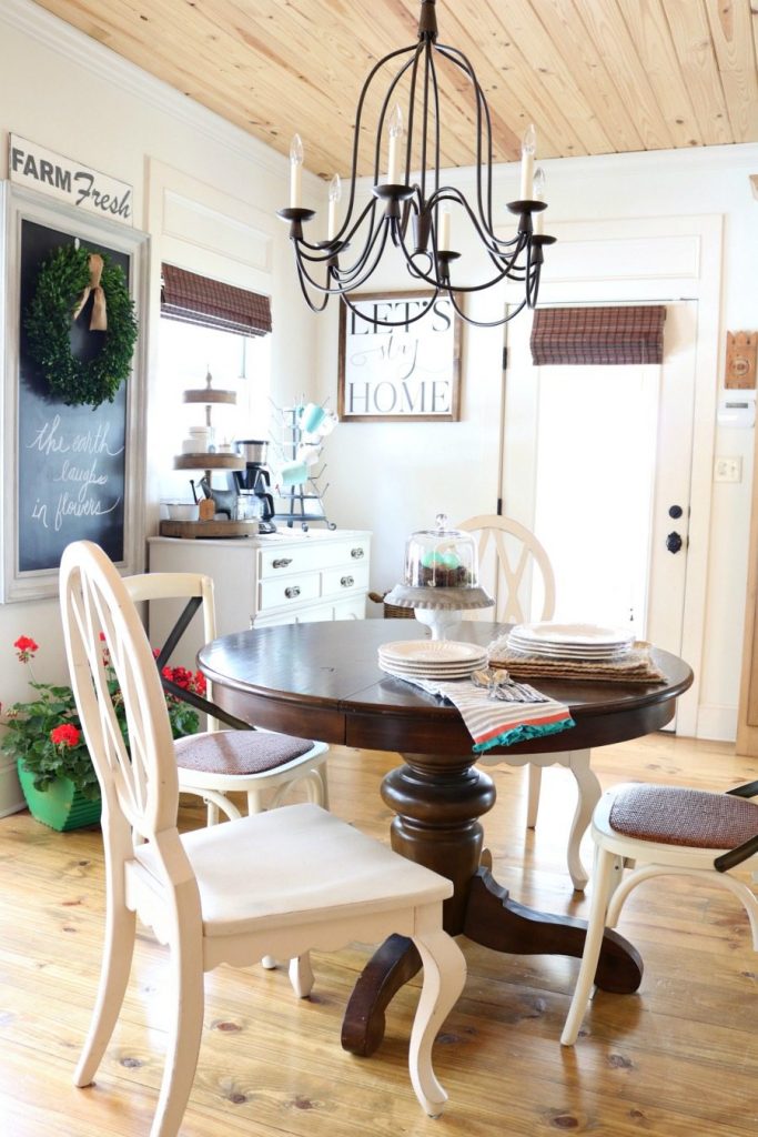 All of my favorite things chalkboard farm sign wood floors wood ceiling