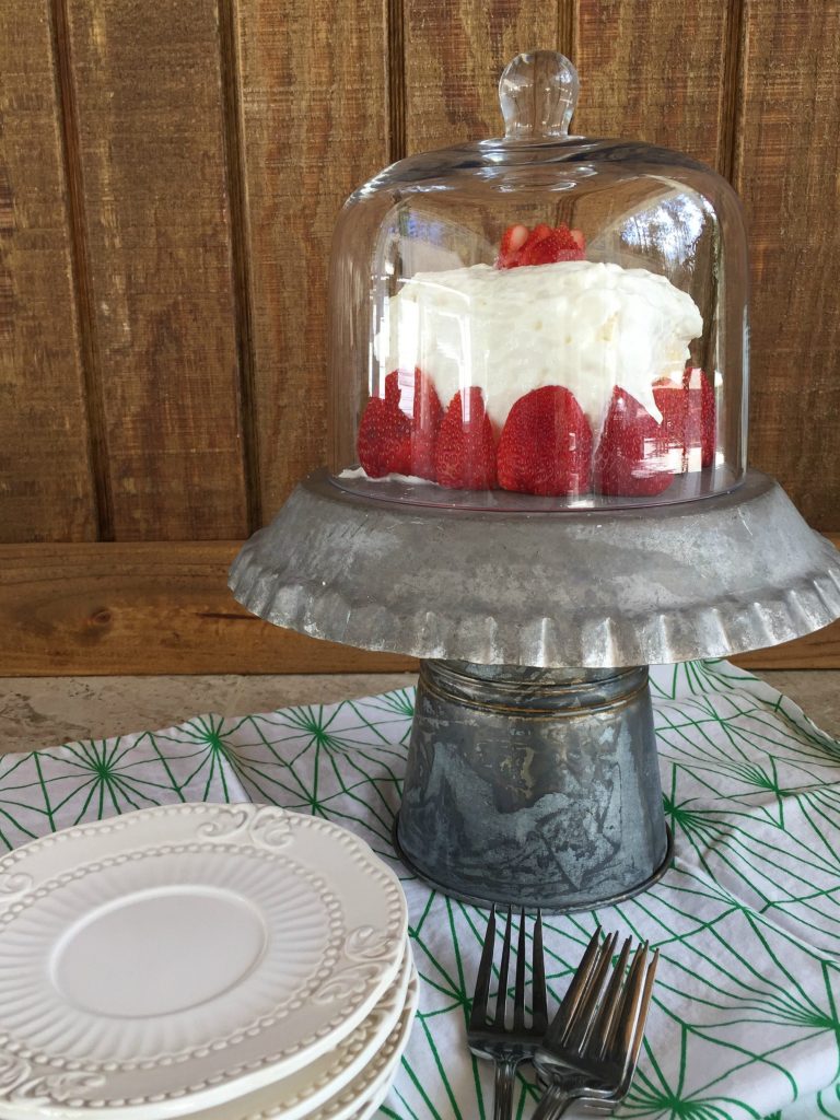 DIY Galvanized cake plate