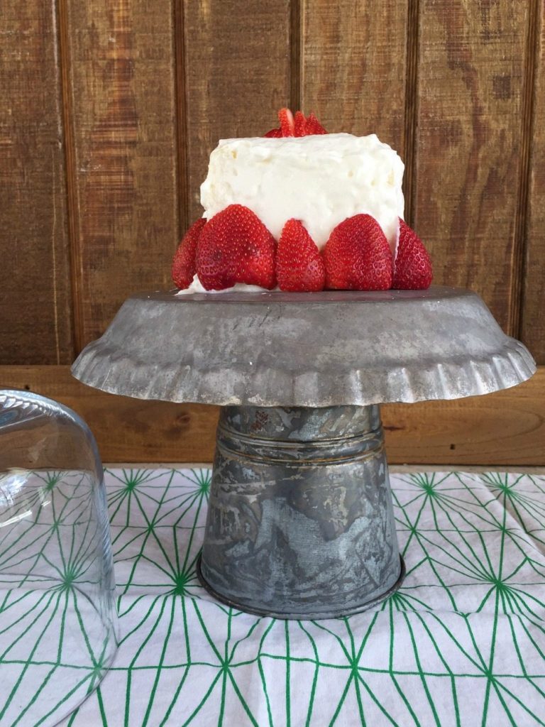 Make this galvanized cake plate