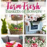 Spring flowers in baskets ideas for your spring farmhouse