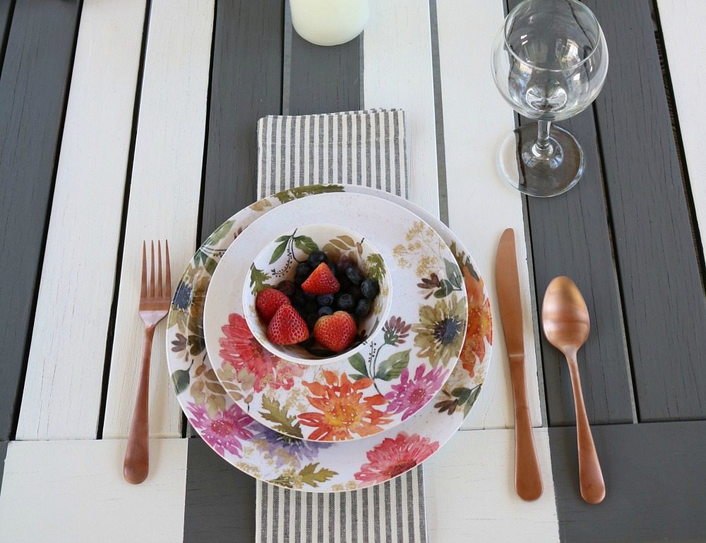 Fun spring and summer dinnerware from Better Homes and Gardens at Walmart