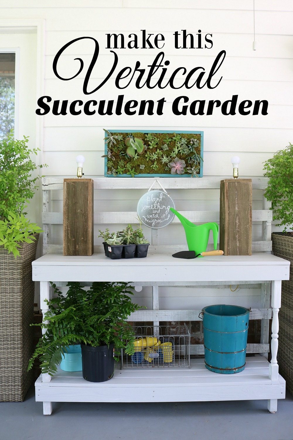 Make this vertical succulent garden