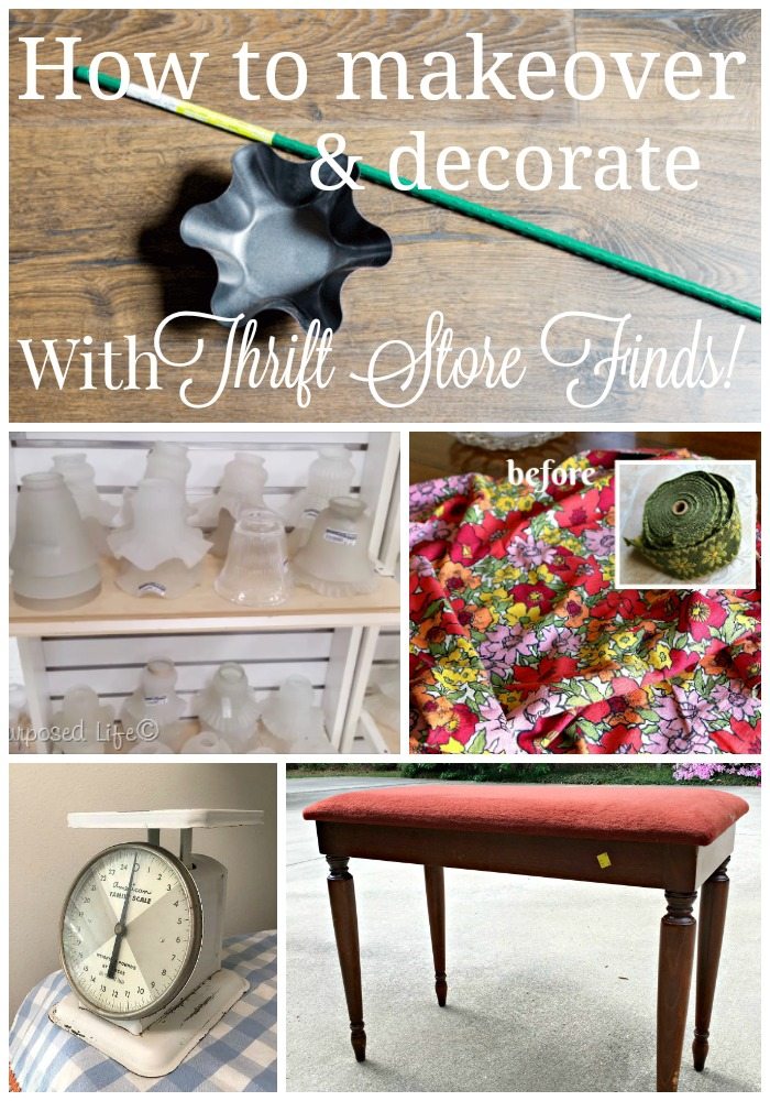 How to makeover and decorate with thrift store finds