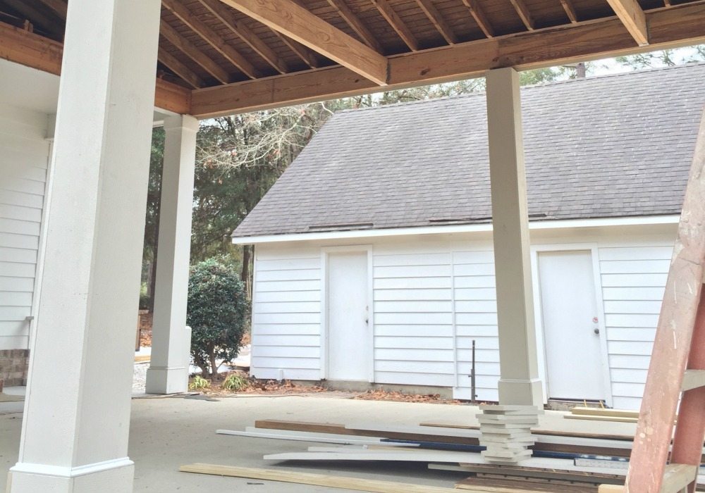 side view of the cottage from the porch