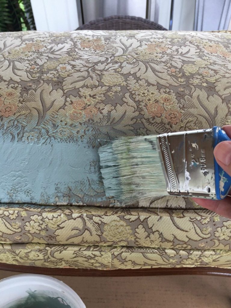 How To Paint A Fabric Ottoman Refresh Restyle