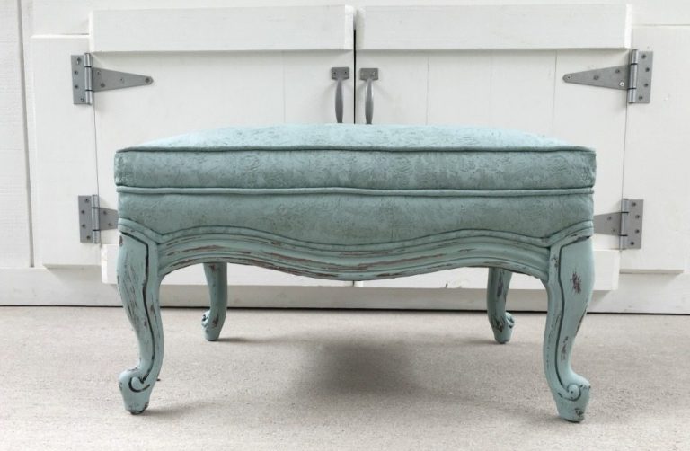 How To Paint A Fabric Ottoman Refresh Restyle