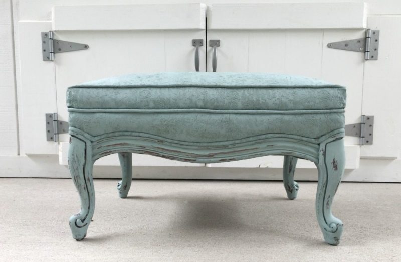 How To Paint A Fabric Ottoman Refresh Restyle