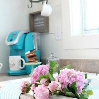 Summer blooms of hydrangeas and peonies add a fresh look to any space