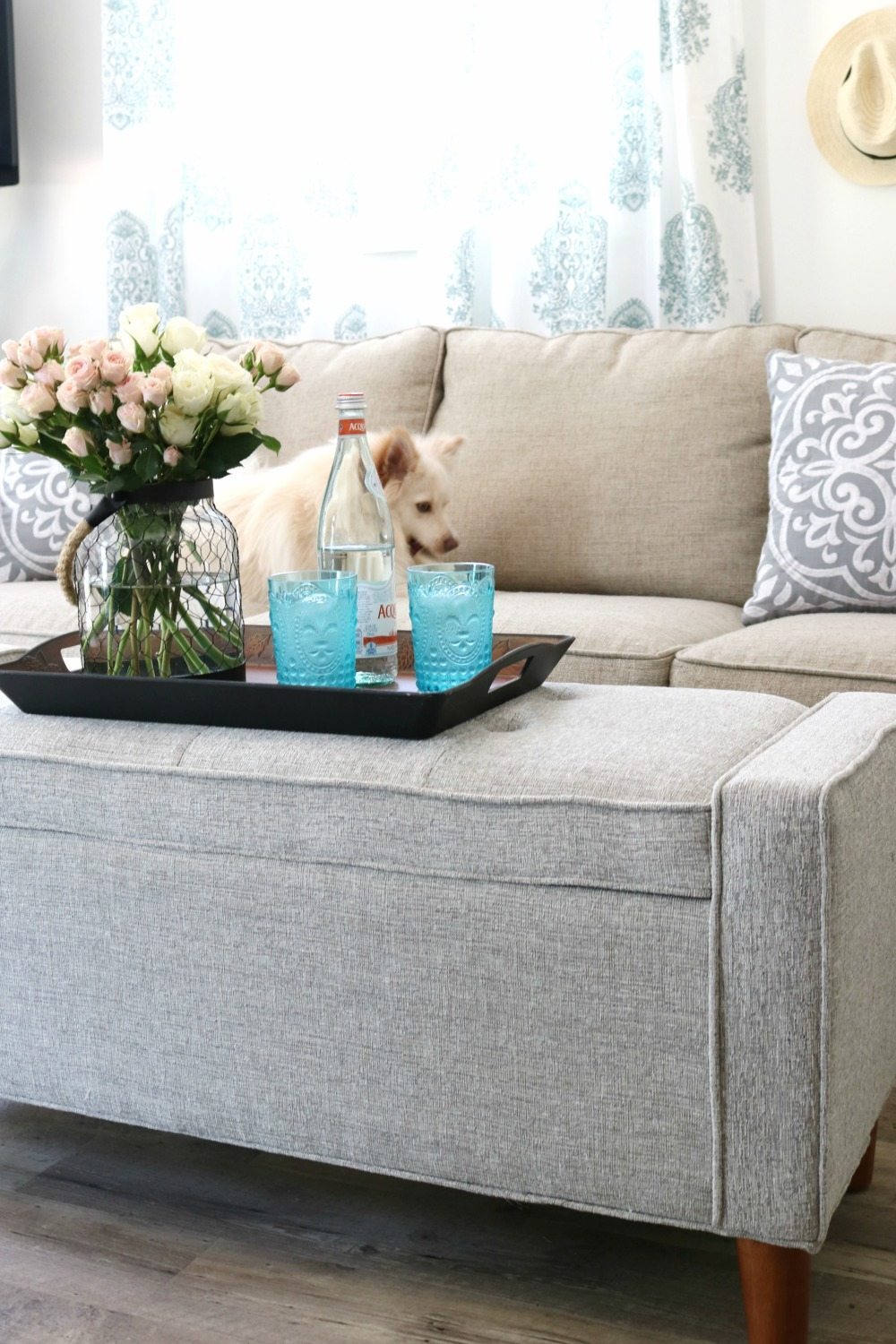 Living room at the Farmhouse Cottage at Refresh Restyle