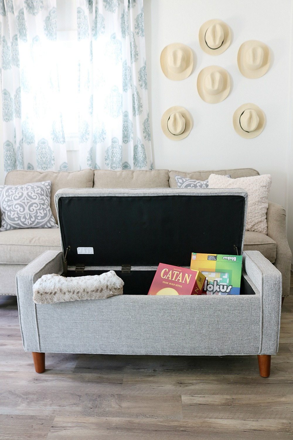 When storage is needed this bench is perfect for small house living