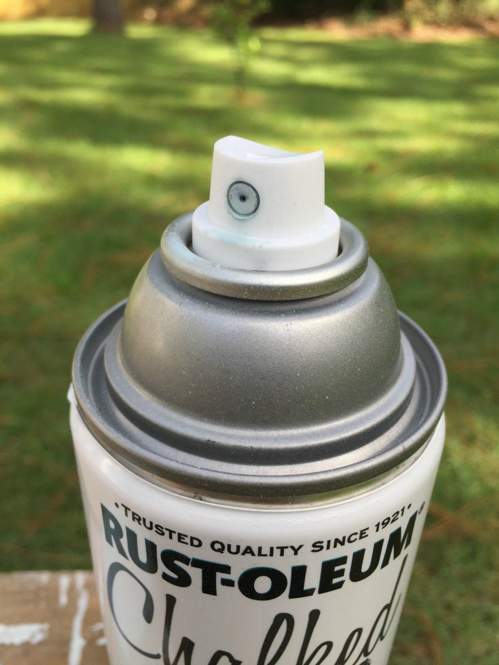 Love the spray nozzle of the Rustoleum Chalked paint