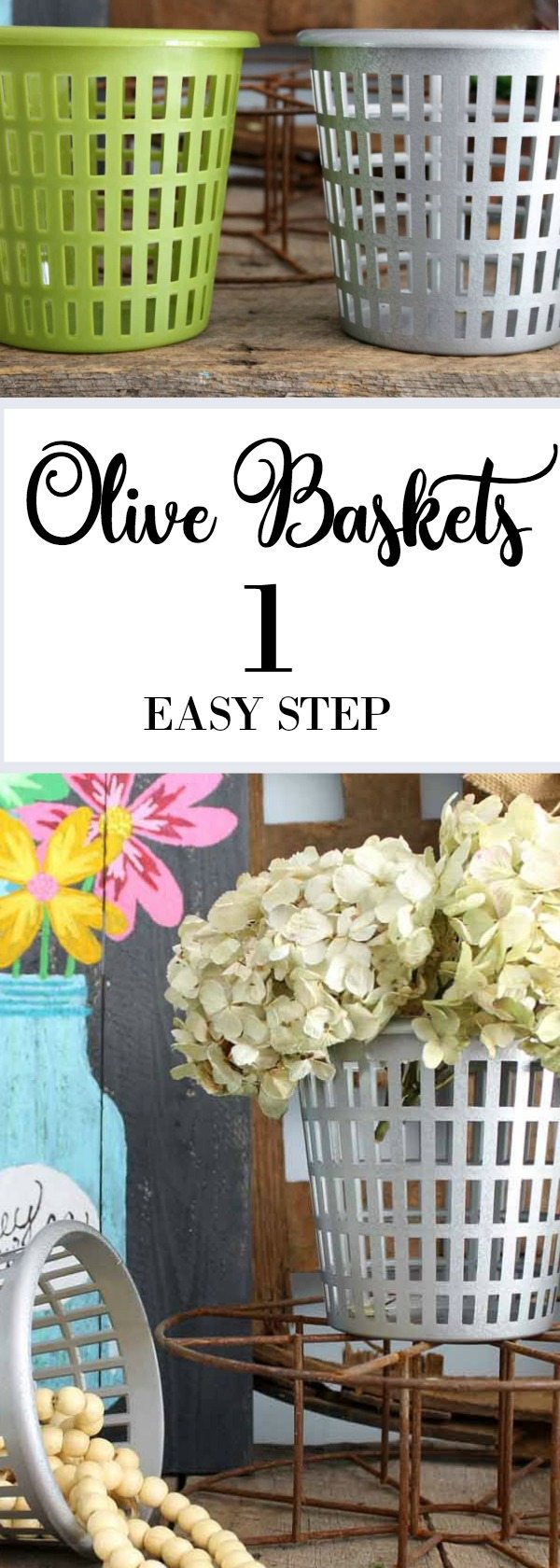 Olive Baskets easy to make decor great for farmhouse or rustic