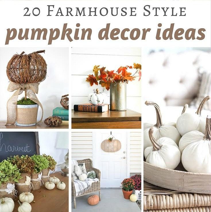 20 Beautiful Farmhouse Style Pumpkin Decor Ideas