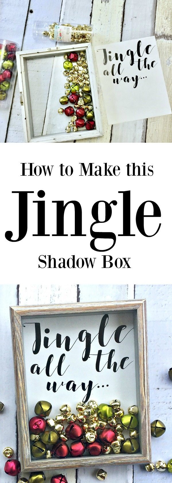 How to make the Christmas decor Jingle Shadow Box