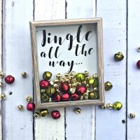 Make this Christmas Jingle all the way shadow box with your vinyl cutter Cricut