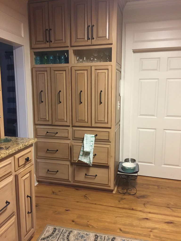 Before the cabinets were painted