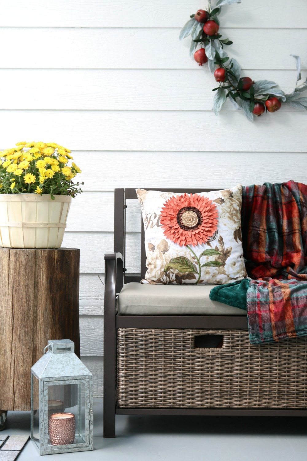 Outdoor storage bench is perfect for the entry