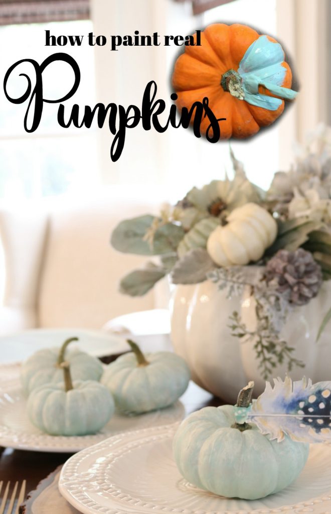 how to paint and clean real pumpkins