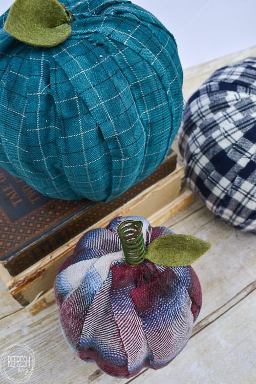upcycle-old-flannel-shirts-into-easy-DIY-pumpkins-5