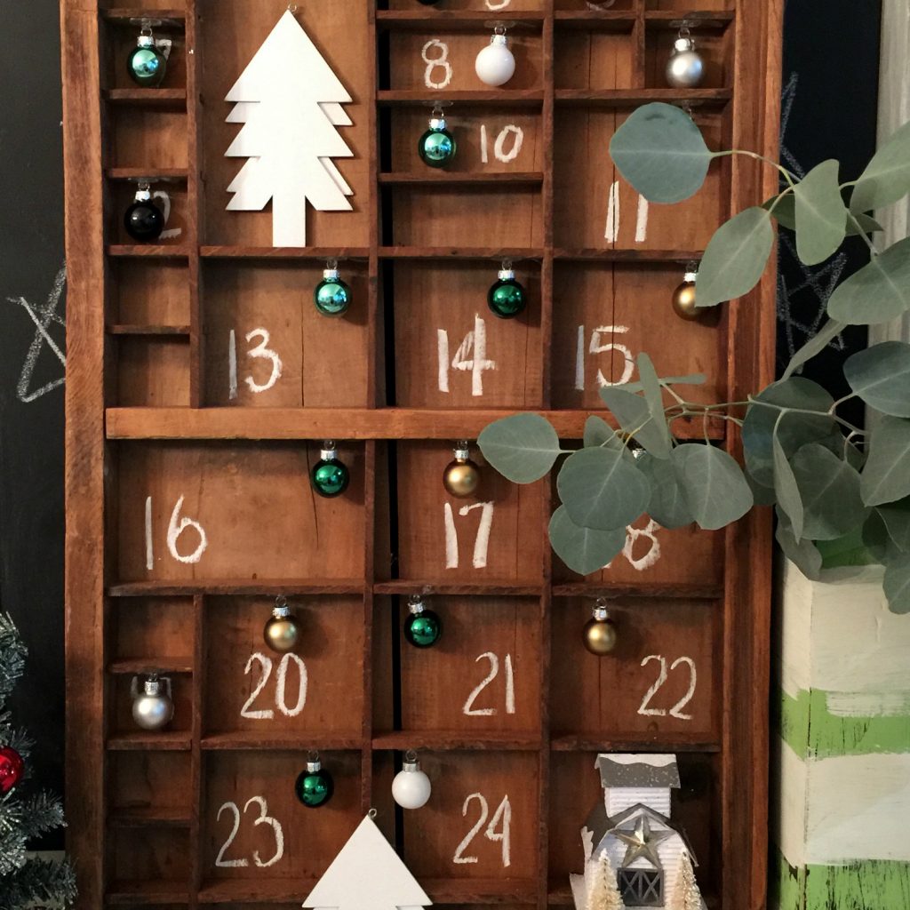 Farmhouse advent calendar countdown