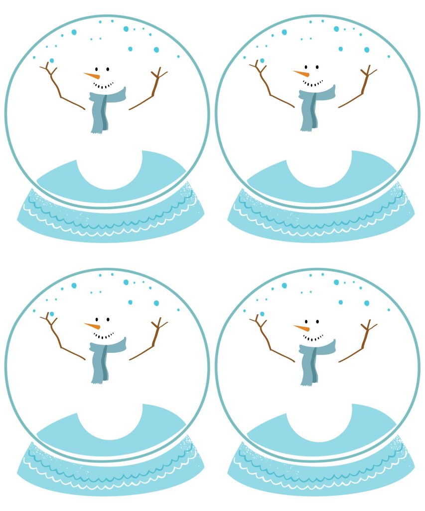 Frosty gift tag free printable