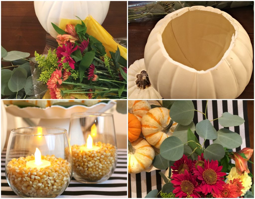 Just a few items to make a centerpiece from the grocery store