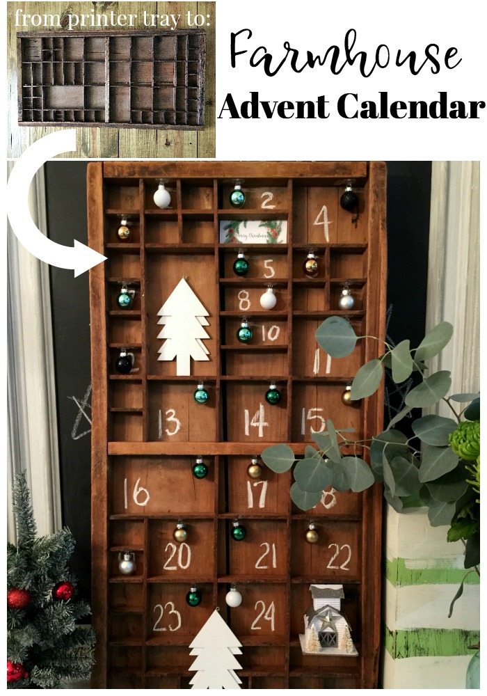 Make this easy printer tray advent calendar