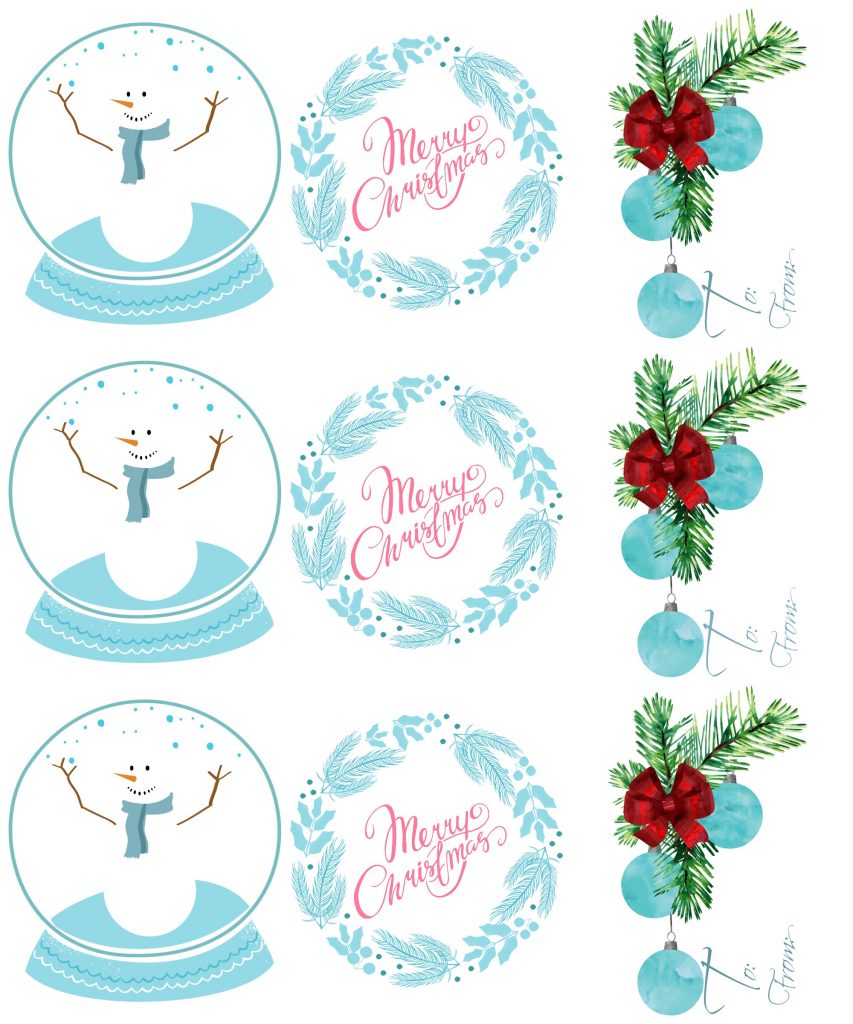 Merry Christmas small gift tags