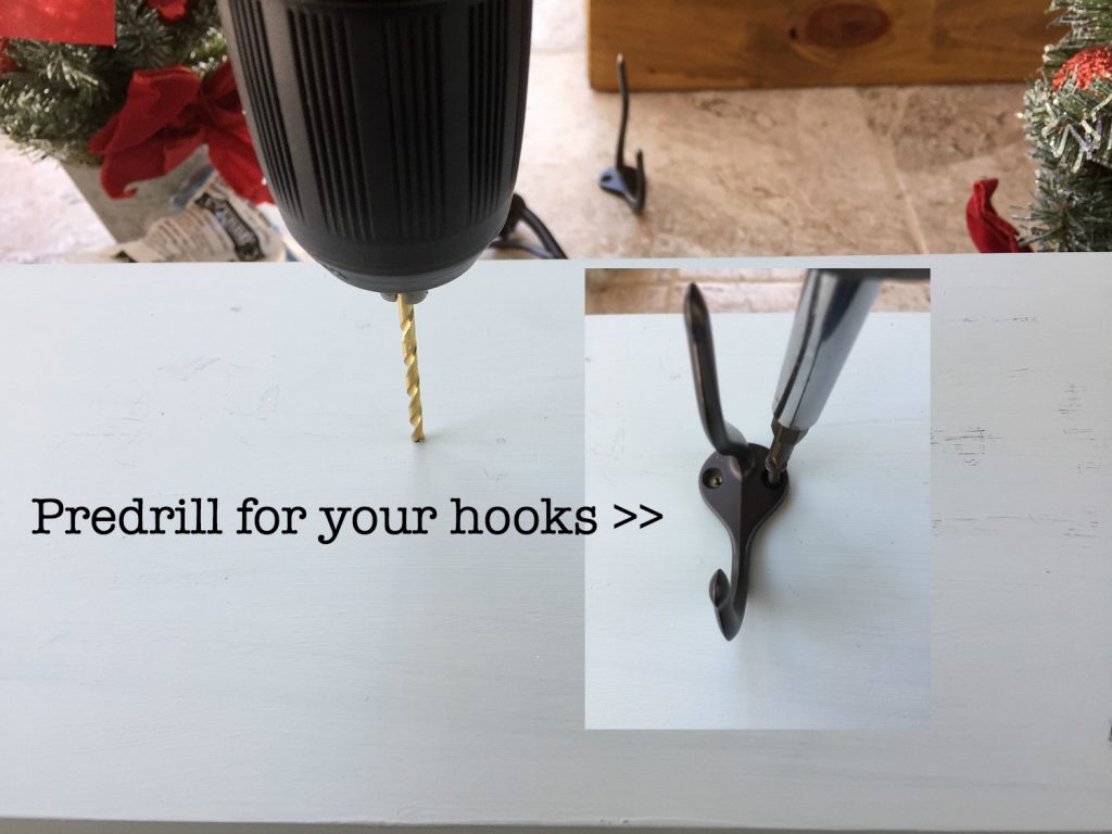 Predrill for your hooks